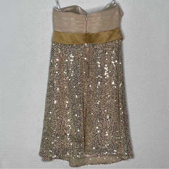 Betsey Johnson gold sequin strapless mini dress - Picture 8 of 9
